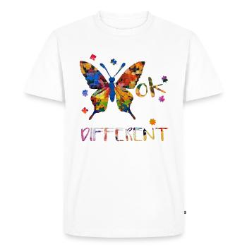 It's ok to be different – autism - Men's Premium Organic T-Shirt - white - Front - Nico (187cm)