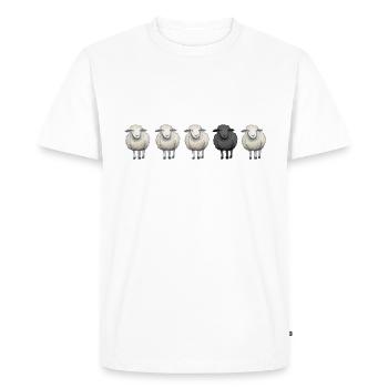Mouton noir - T-shirt Premium bio Homme - blanc - Devant - Nico (187cm)