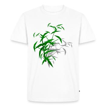 Bamboo with shadow - Men's Premium Organic T-Shirt - white - Front - Nico (187cm)