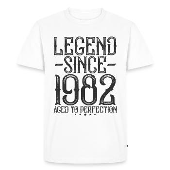 Legend 1982 Vintage Vintage Birthday Gift - Men's Premium Organic T-Shirt - white - Front - Nico (187cm)