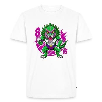 Monstre Mania - T-shirt Premium bio Homme - blanc - Devant - Nico (187cm)