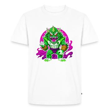 Démon funky - T-shirt Premium bio Homme - blanc - Devant - Nico (187cm)