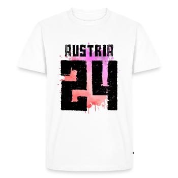 Austria 24 Jersey 2024 Colorful Austria - Men's Premium Organic T-Shirt - white - Front - Nico (187cm)