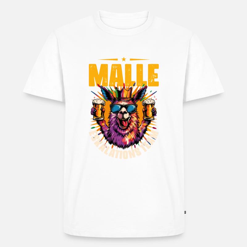 Malle Eskalations Team - Männer Premium Bio T-Shirt - Weiß