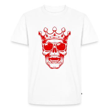 Fête de la couronne du crâne - T-shirt Premium bio Homme - blanc - Devant - Nico (187cm)