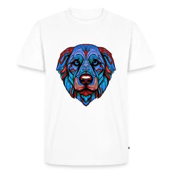 Kangal Dog Portrait Colorful - Men's Premium Organic T-Shirt - white - Front - Nico (187cm)