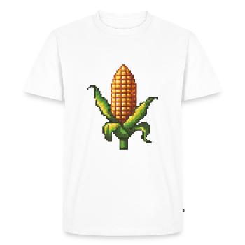 Joueur de pixels de maïs - T-shirt Premium bio Homme - blanc - Devant - Nico (187cm)