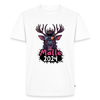 Malle 2024 Hirsch - Men's Premium Organic T-Shirt - white - Front - Nico (187cm)