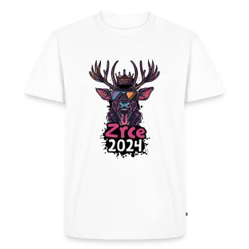 Zrce 2024 Hirsch - Men's Premium Organic T-Shirt - white - Front - Nico (187cm)