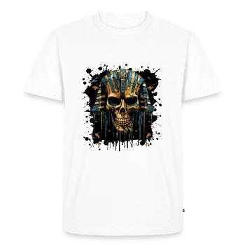 Crâne de pharaon - T-shirt Premium bio Homme - blanc - Devant - Nico (187cm)