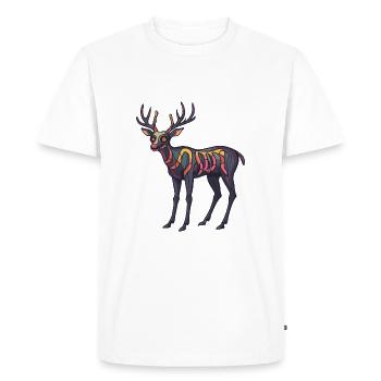 Bande dessinée d’Halloween cerf - T-shirt Premium bio Homme - blanc - Devant - Nico (187cm)