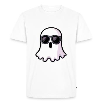 Ghost Halloween - Men's Premium Organic T-Shirt - white - Front - Nico (187cm)