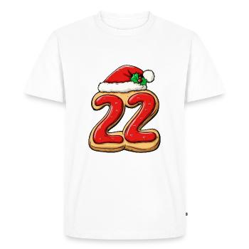 22 Number Christmas - Men's Premium Organic T-Shirt - white - Front - Nico (187cm)