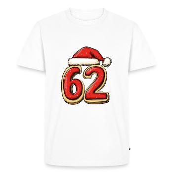 62 Nombre Noël - T-shirt Premium bio Homme - blanc - Devant - Nico (187cm)
