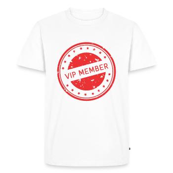 Vip Member Heart - Men's Premium Organic T-Shirt - white - Front - Nico (187cm)