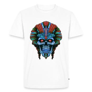 Crâne de pharaon - T-shirt Premium bio Homme - blanc - Devant - Nico (187cm)
