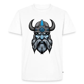 Chef Viking Valhalla Odin - T-shirt Premium bio Homme - blanc - Devant - Nico (187cm)