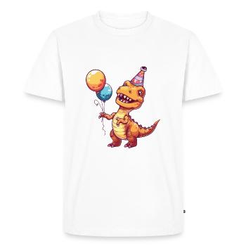 dinosaure t-rex anniversaire bébé - T-shirt Premium bio Homme - blanc - Devant - Nico (187cm)
