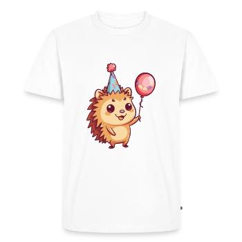 hérisson anniversaire bébé - T-shirt Premium bio Homme - blanc - Devant - Nico (187cm)