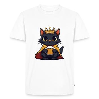 Bière de chat drôle - T-shirt Premium bio Homme - blanc - Devant - Nico (187cm)