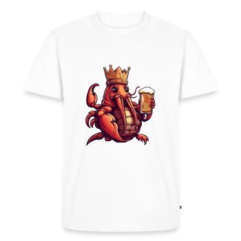 Lobster Crab Beer Funny - Men's Premium Organic T-Shirt - white - Front - Nico (187cm)