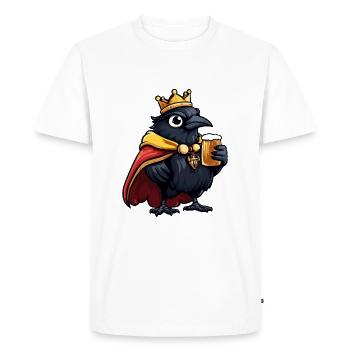 Raven Crow Bière Drôle - T-shirt Premium bio Homme - blanc - Devant - Nico (187cm)