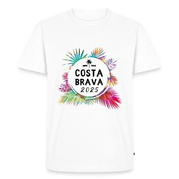 Costa Brava 2025 Coloré - T-shirt Premium bio Homme - blanc - Devant - Nico (187cm)