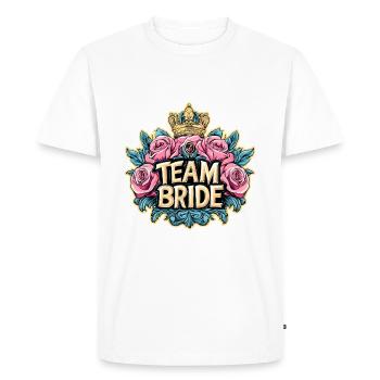 Équipe Mariée Mariage Enterrement de vie de jeune fille - T-shirt Premium bio Homme - blanc - Devant - Nico (187cm)