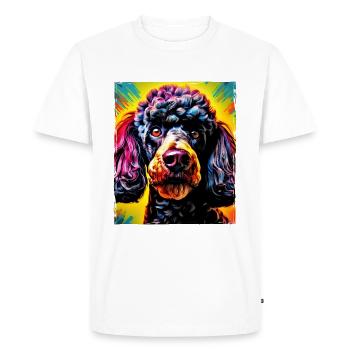 Poodle Dog Portrait - Men's Premium Organic T-Shirt - white - Front - Nico (187cm)