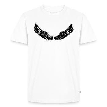 Ailes noir de - T-shirt Premium bio Homme - blanc - Devant - Nico (187cm)
