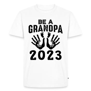Futur grand-père 2023, 2023 Je serai grand-père, 2023 grand-père - T-shirt Premium bio Homme - blanc - Devant - Nico (187cm)