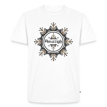 AMAZIGH MORIFES POTERIES KABYLE - T-shirt Premium bio Homme - blanc - Devant - Nico (187cm)