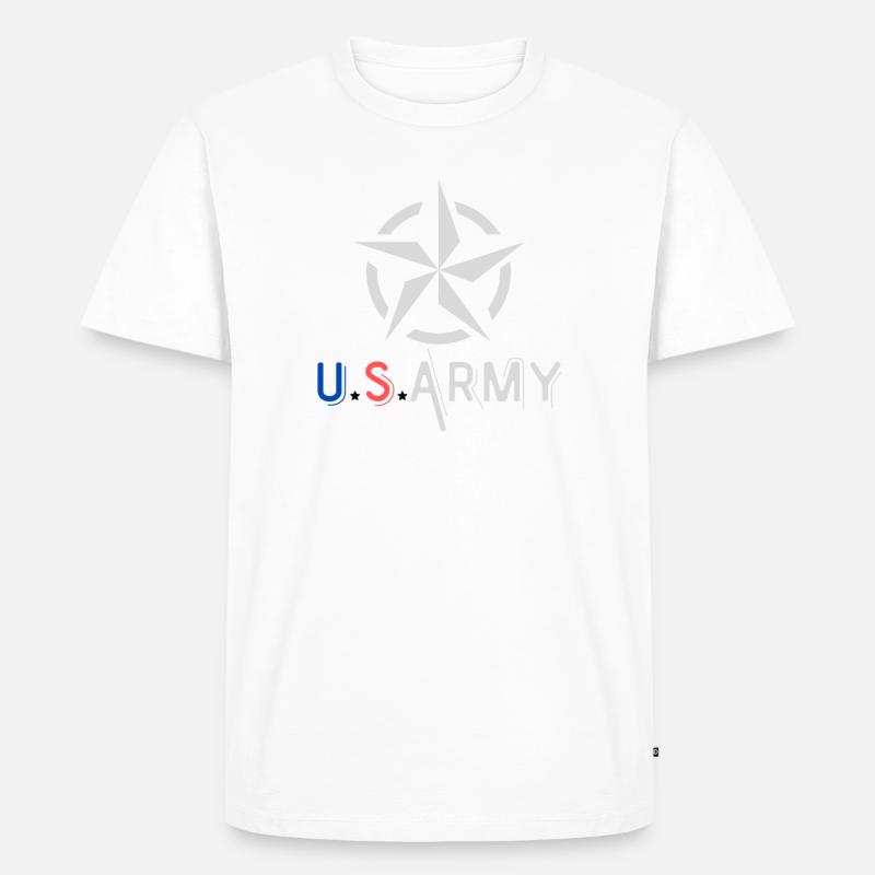 US-Armee - Männer Premium Bio T-Shirt - Weiß