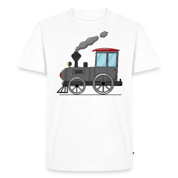 Train pour enfants gris - T-shirt Premium bio Homme - blanc - Devant - Nico (187cm)