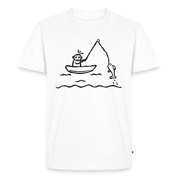 Pêche pêche - T-shirt Premium bio Homme - blanc - Devant - Nico (187cm)
