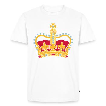 Gagnant de cadeau d'anniversaire de héros de symbole de couronne d'or - T-shirt Premium bio Homme - blanc - Devant - Nico (187cm)