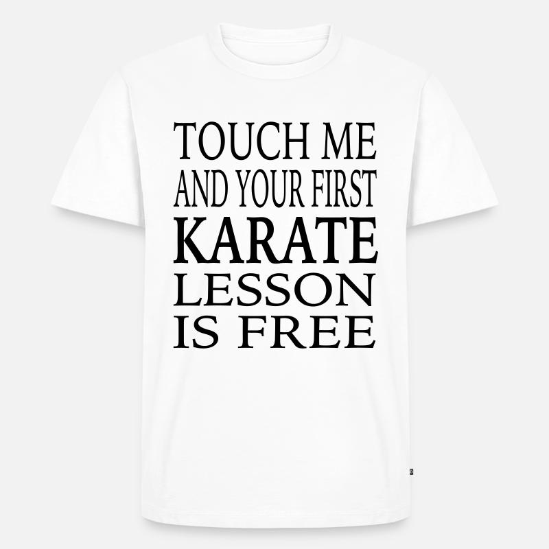 Karate - Männer Premium Bio T-Shirt - Weiß