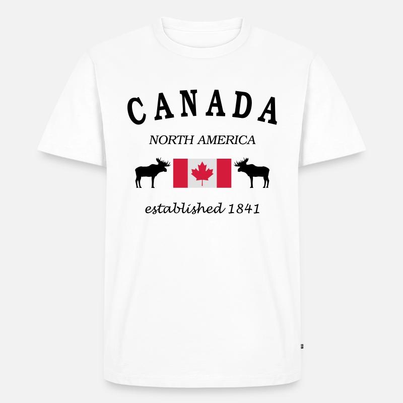 Canada - Männer Premium Bio T-Shirt - Weiß