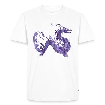 dragon e 76 - Men's Premium Organic T-Shirt - white - Front - Nico (187cm)