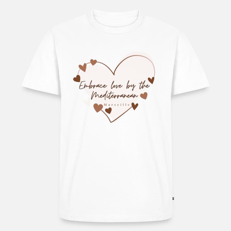 Ich liebe mit Herz Marseille - Männer Premium Bio T-Shirt - Weiß