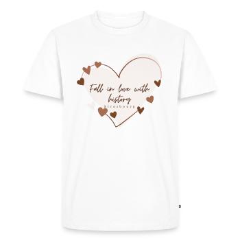 J’aime avec cœur Strasbourg - T-shirt Premium bio Homme - blanc - Devant - Nico (187cm)