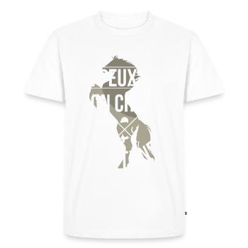 Mon cheval m'attend - T-shirt Premium bio Homme - blanc - Devant - Nico (187cm)