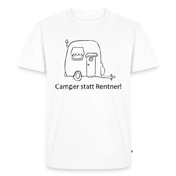 Camper statt Rentner! - Männer Premium Bio T-Shirt - Weiß - Vorne - Nico (187cm)