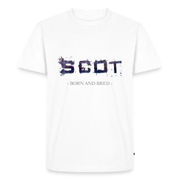 Tartan Scot - Black - Men's Premium Organic T-Shirt - white - Front - Nico (187cm)