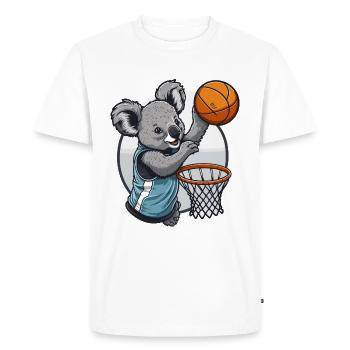 Hoops Koala - Men's Premium Organic T-Shirt - white - Front - Nico (187cm)