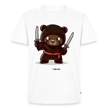 L’art de la guerre des grizzlis - T-shirt Premium bio Homme - blanc - Devant - Nico (187cm)