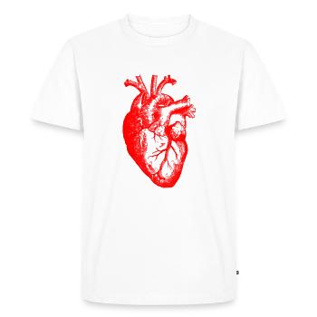 J'aime / anatomie de coeur à coeur, je - T-shirt Premium bio Homme - blanc - Devant - Nico (187cm)