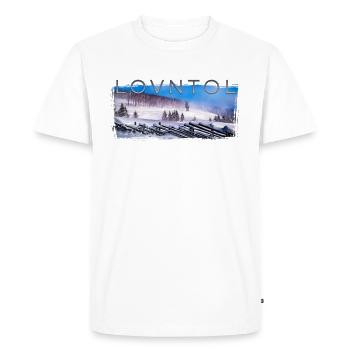 Winterlandschaft im Lavanttal LOVNTOL - Männer Premium Bio T-Shirt - Weiß - Vorne - Nico (187cm)