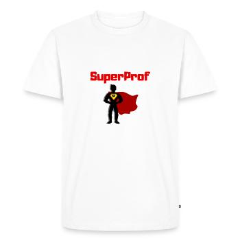 t-shirt prof je suis superprof - T-shirt Premium bio Homme - blanc - Devant - Nico (187cm)