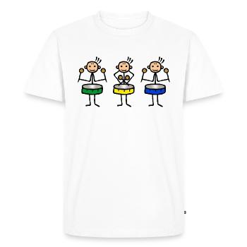 Brazilian Street Music - Samba Batucada - Men's Premium Organic T-Shirt - white - Front - Nico (187cm)